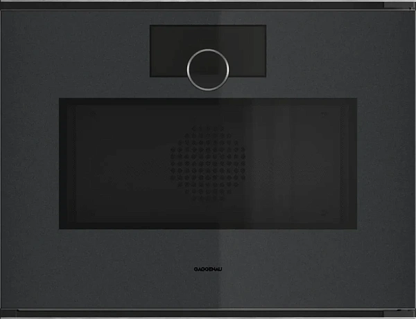 Gaggenau GM250100 — Комбинированный духовой шкаф с микроволнами Петли двери справа, отделка Gaggenau Onyx